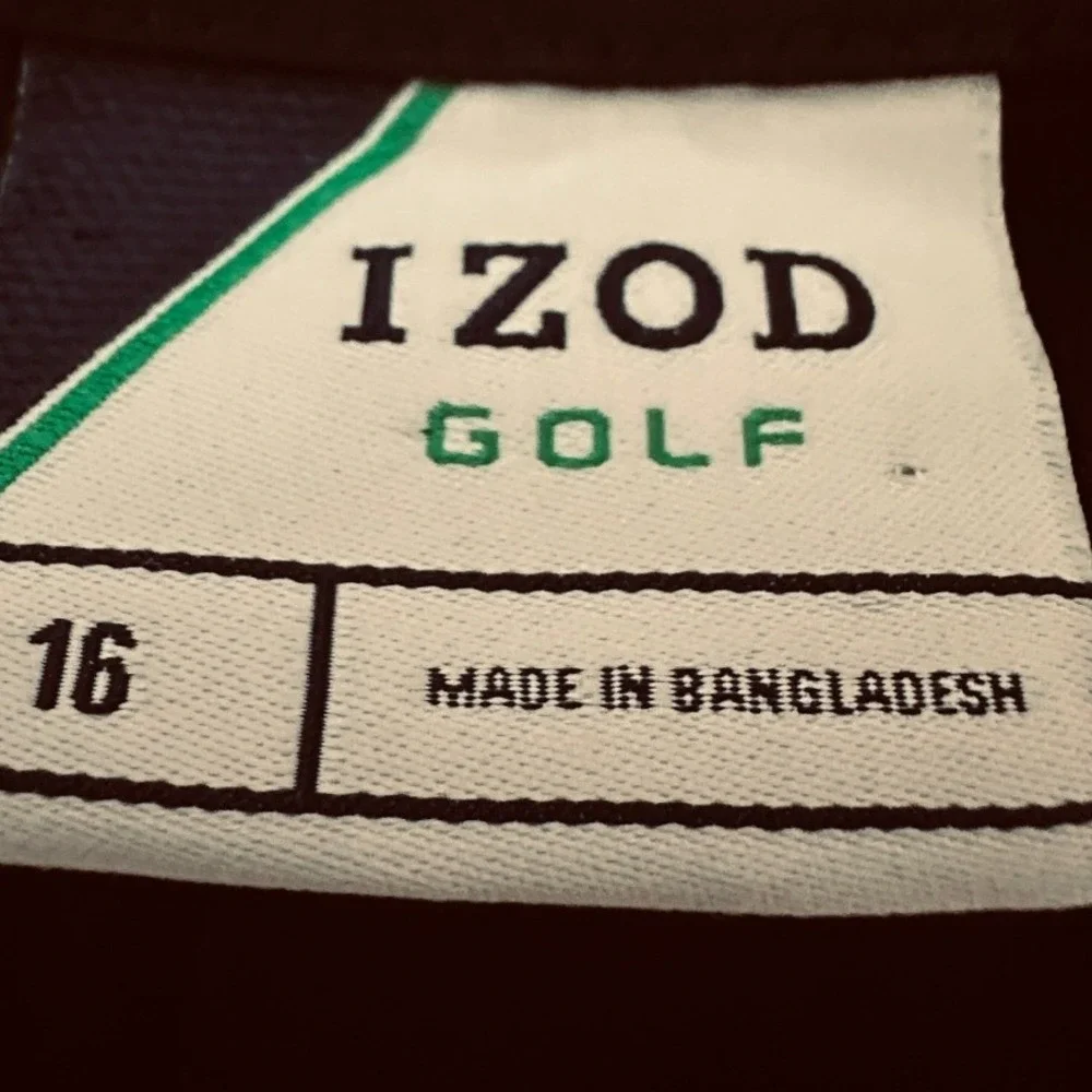 IZOD Golf Shorts Women Black Performance Flat Front Activewear Country Club 16